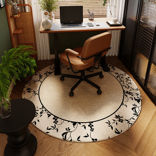 Retro high-grade study desk carpet swivel chair floor mat floor protective mat soundproof bedside blanket living room coffee table mat