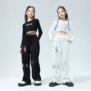 Jazz Dance Girl's Fashionable Street Performance Costume suit Children's catwalk clothing Children's Street Dance Clothes Autumn Clothes
