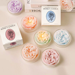Modern rose scented candle Tanabata gift Valentine's Day birthday flowers hand gift factory wholesale