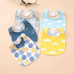 Baby's Slip Towel Waterproof Bib Newborn Boy's and Baby's Pure Cotton Girl's Autumn and Winter Thick Bib Extra-large Widened Bib
