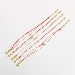 French niche New Year red rope bracelet lovely zircon bracelet jewelry female versatile simple design sense girlfriends bracelet