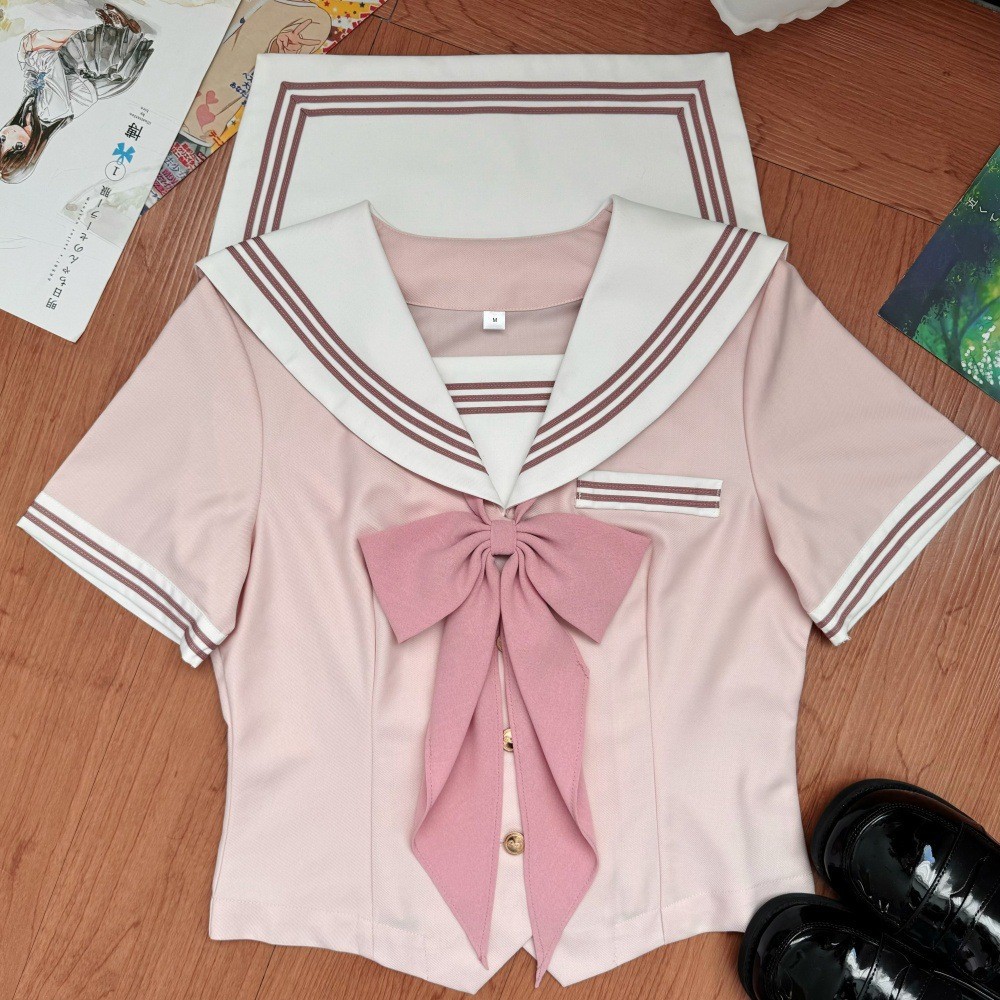 【Li Yin Xuejie】Original Authentic Jk Uniform, Academy-Style Fitted Sailor Suit Set for Students, Summer