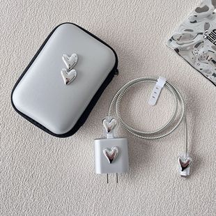 Новый защитный чехол с мультяшным ангелом Apple для быстрой зарядки, подходящий для сумки для хранения быстрой зарядки Apple 18/20 Вт