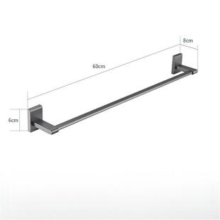 Gun Gray All-Copper Towel Rack Wall-Mounted Bathroom Towel Rack Bathroom Pendant Toilet Brush Rack Set