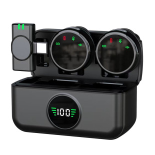 2024 cross-border new S5 wireless microphone magnetic suction live VLOG shooting radio noise reduction collar clip microphone