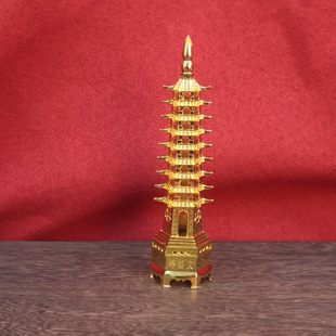 Shajin Zhuangyuan Tower Brass 13-layer Wenchang Tower Decoration Study Pendant Desk Boys' and Girls' Student Desktop Decoration