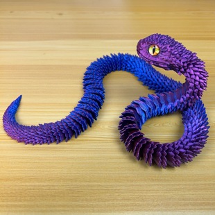 Cross-border 3D printing snake joint movable viper hand decoration animal model luminous children's birthday gift