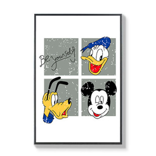 Mickey Cartoon Decorative Painting ins Style Bedroom Bedside Painting Trendy Living Room Painting Core Nordic Simple Dining Room Painting