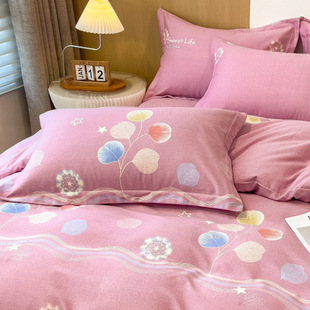 Autumn and winter simple cotton pillowcase padded sanding single pillow cover 48*74cm cotton pillowcase a pair