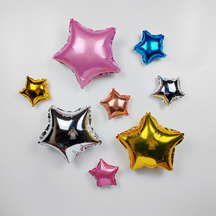 5 inch 10 inch five-pointed star love four-pointed star aluminum balloon birthday wedding room decoration