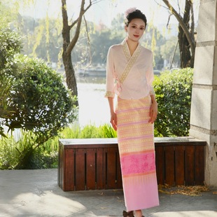 Yunnan Dai Traditional Skirt suit Mangshi Dehong Xishuangbanna Water Splashing Festival Clothing Dai Women's Top
