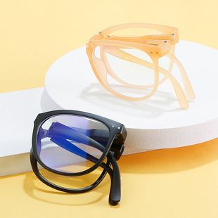 New large frame fashion reading glasses anti-blue light folding portable presbyopic glasses network in stock factory wholesale