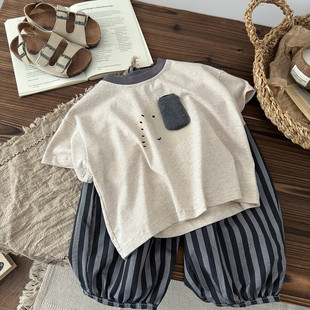Children's suit 2025 New Boys' Trendy Two-Piece Casual Sports suit for Boys