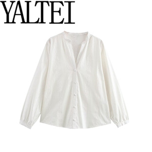 YALTEI Spring New Women's European and American Style French Fashion Design Hollow Embroidered Shirt 8741027250