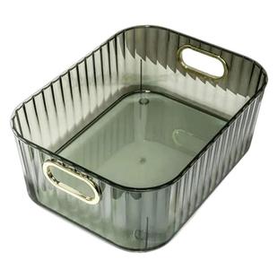 Storage Box Light Luxury Transparent Storage Box Kitchen Bathroom Desktop Sundries Cosmetic Mask Storage Basket Factory
