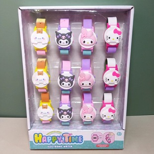 Cartoon coolometi Yugui dog Rainbow watch cute Barbie flip watch children's electronic watch