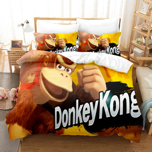 Cartoon cute animal 3D digital printing three-piece foreign trade cross-border bedding
