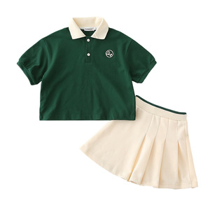 Parent-child clothing activity performance clothing campus style a family of three or four suit kindergarten class clothing two-piece fashion