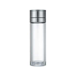 Car double-layer quick-opening glass one-button open lid tea separation tea cup men's high-end business gift cup