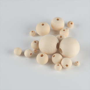 in stock large hole wooden beads handmade wood round beads 6mm-50mm log perforated supercum loose beads jewelry accessories flat beads