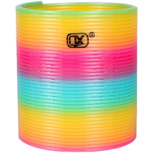 Large high quality rainbow ring educational toys rainbow ring Children Spring ring play magic hula hoop stall wholesale