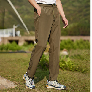 Men's Summer Ice Silk Cool Sense Casual Pants Men's 2025 New Hanging Sense Loose Incense Anti-mosquito Trousers Men's