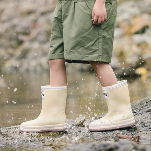 New Japanese Children's Rain Boots for Boys and Girls Big Kids Baby Rain Boots for Primary School Students Lightweight Waterproof Non-slip Water Shoes