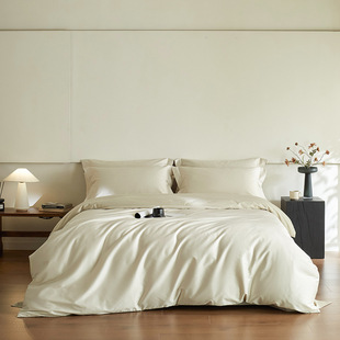 100 Nordic simple long-staple cotton silky cotton four-piece cotton 1.5 m1.8 apartment bed sheet quilt cover green