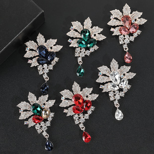 European and American Exaggerated Flower Brooch High-end Women's Anti-walking Pin Exquisite Suit Dress All-match Accessories Corsage