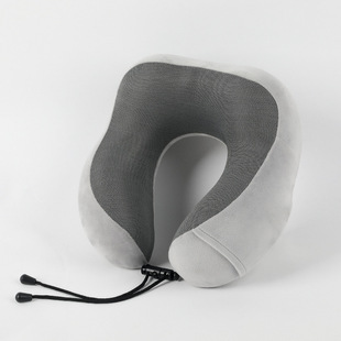 Magnetic cloth memory foam U-shaped pillow suitable for aircraft stable head can be stored travel office without grinding skin comfortable