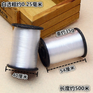 in stock black and white transparent fish thread thin line invisible line collar buckle water washing label lock edge pry machine line sewing machine line