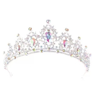 European and American Cross-border Bridal Headwear Big Crown Fashion Crystal Crown Birthday Party Headband Retro Queen Headband
