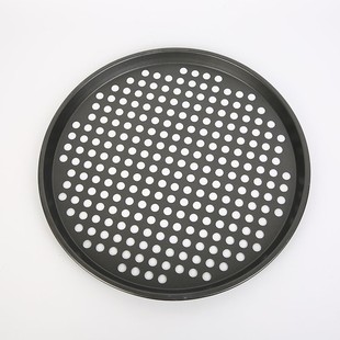 Punching pizza plate baking tool pizza plate baking plate non-stick baking plate solid bottom pizza plate punching pizza plate