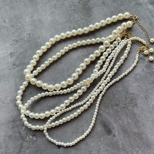 South Korea Dongdaemun first Reina highlight pearl necklace clavicle chain beaded pearl single-layer simple temperament necklace