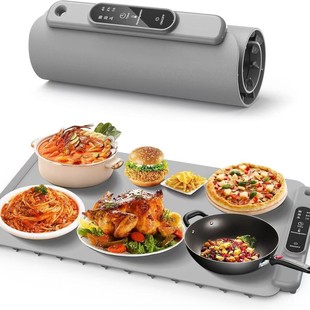 Cross-border Household Insulation Board Rollable Hot Chopping Board Multifunctional Flexible Food Heating Board Silicone Folding Heating Artifact