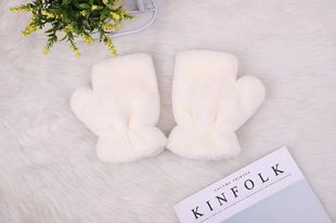 Winter All-inclusive Gloves Women's Autumn and Winter Korean Style Warm Gloves fleece-lined Thickened Solid Color Simple Adult Warm Gloves