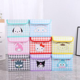 Cartoon Desktop Storage Box with Lid Sundries Storage Box Kulomi Merlot Cosmetic Storage Box Hair Jewelry Box