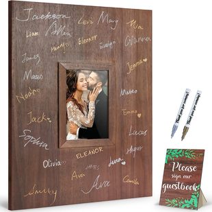 Personalized guestbook souvenirs for the bride and groom wall hanging wood signature frame wedding gift giving