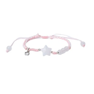Star Transfer Beads Girl's Sweet Bracelet for Men and Women Lovers Hand Rope Jewelry Adjustable Woven Hand Rope
