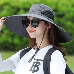 Outdoor travel sunshade hat fishing sunscreen hat large brim sun hat fisherman hat men's summer UV protection
