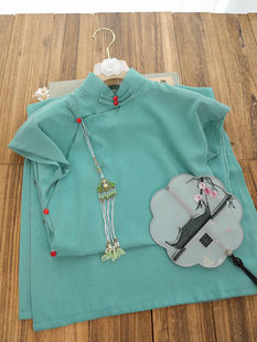 Vintage Republic of China Style Ancient Style Super Immortal Style Cheongsam 2024 Summer New Style Plain Elegant New Chinese Style Gentle Young Style