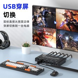 Разделитель экрана HDMI четыре в один из KVM бесшовное переключение 4K разделитель экрана USB клавиатура и мышь синхронизация все в одном