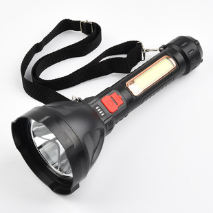 Cross-Border Outdoor Emergency Strong Light Long-Range Multi-Function Portable Lamp with Side Light Household Large-Capacity Long-Life Searchlight