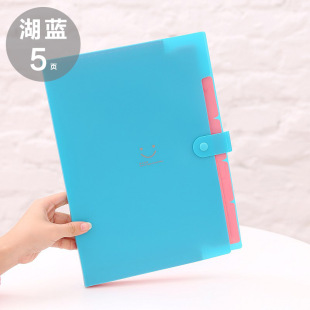 A4 multi-layer snap-button multi-functional subject classification folder junior high school student paper paper storage bag large capacity