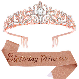 Трансграничные хрустальные короны birthdayprincess наплечные ремни День рождения украшения Yiwu Аксессуары для волос