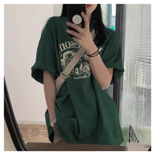 200g Heavy Short-sleeved T-shirt Women's Summer New Korean-style All-match Half-sleeved T-shirt Hong Kong-style Couple's Top T-shirt Trendy