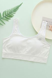 Girl's underwear junior high school student development period integrated fixed Cup girl's comfortable beauty back anti-exposure vest