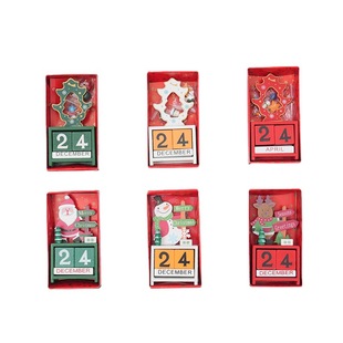 Cross-border Christmas gifts children's toys wooden calendar desktop ornaments Santa Claus Christmas tree decorations wholesale