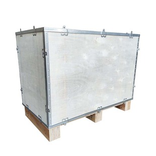 Steel belt box manufacturer removable logistics transportation steel belt wooden box fumigation-free plywood export wooden box