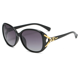 Classic Fashion Fox Head Sunglasses Women's Anti-UV Camellia Sunglasses Middle-aged Mother's Big Frame Stall Glasses